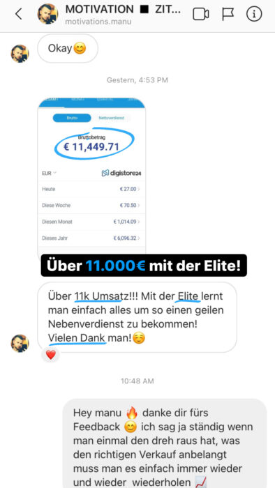 1% Elite Ergebnisse erfahrungen Testimonials Schülerberichte