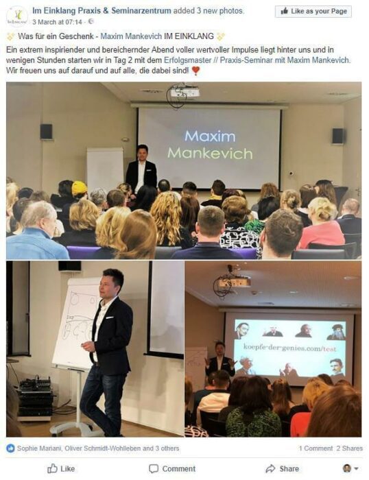 Beziehungsglück Seminar von Maxim Mankevich Ergebnisse erfahrungen Testimonials Schülerberichte kundenstimmen