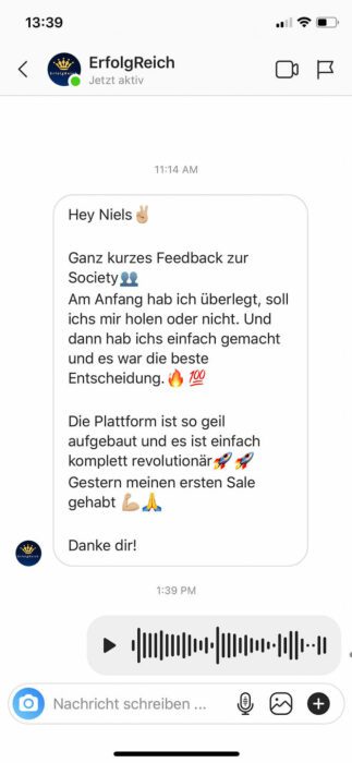 Sociseller Society Ergebnisse erfahrungen Testimonials Schülerberichte kundenstimmen